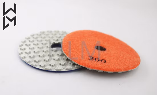 4インチのドライ/ウェットダイヤモンドコンクリート研磨パッド、厚さ6mm