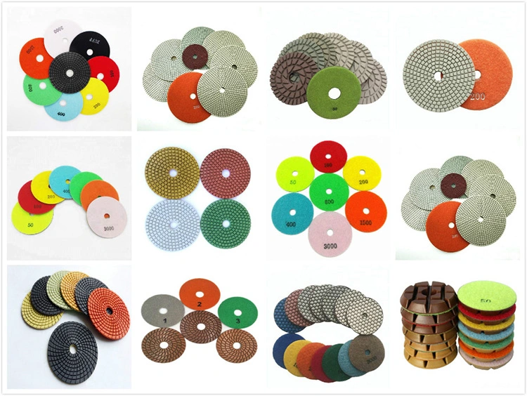 4 Inch D100mm Wet Polishing Pad 6mm Thickness Grinding Disc Resin Pads for Concrete and Terrazzo Floor