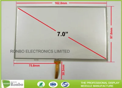 高精度 7.0 インチ 4 線式 RTP 抵抗膜式タッチパネル、厚さ 1.2mm